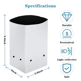 iPower 150-Pack 1 Gallon Grow Bags Black and White Panda Film Containers for Plants, Seedling and Rooting, Square Shape