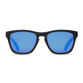 TAKE A SHOT Wooden Sunglasses Men's Polarised Mirrored Small Black Square UV-400 Sporty Men's Sunglasses Wood Rectangular, Walnut / Blue Mirrored Polarised