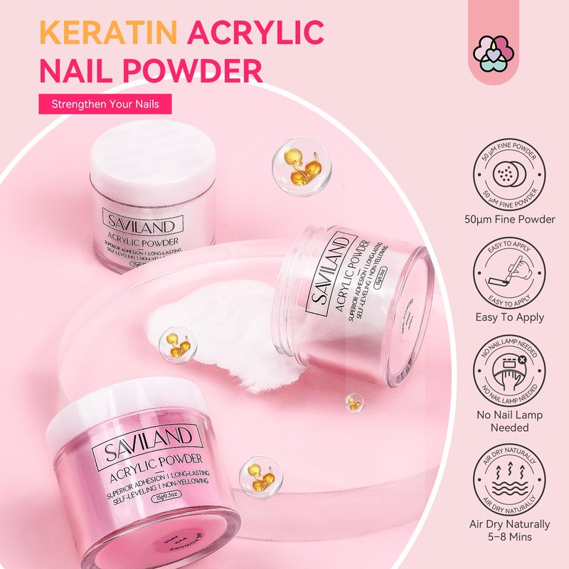 SAVILAND Acrylic Nail Kit with Drill: Professional Acrylic Nail Set