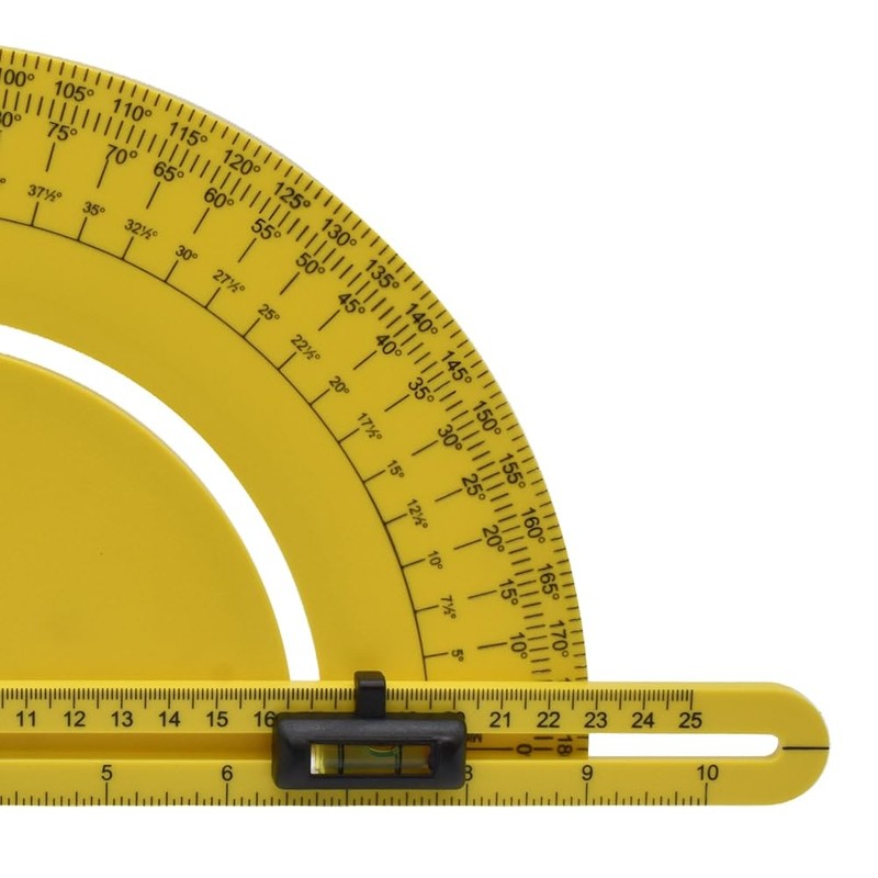 Big Horn 19104 Plastic Miter Saw Protractor 7-Inch Angle Finder
