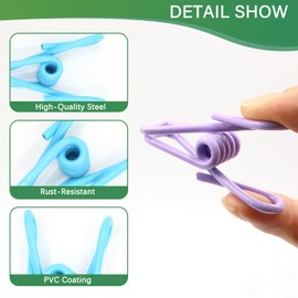 Chip Clips 60 Packs Utility 2 Inch Bag Clips - Metal Clip for Food Bag, PVC Coated Clips Heavy Duty with Waterproof Storage Bags, for Home Kitchen Camping, 10 Colors (Colored)