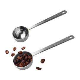 Cucchiaio da caffè, set di cucchiaini da caffè in acciaio inossidabile, 1 cucchiaio (15 ml) e 1 cucchiaio dosatore da 30 ml, cucchiaio dosatore per caffè, latte in polvere, polvere di frutta