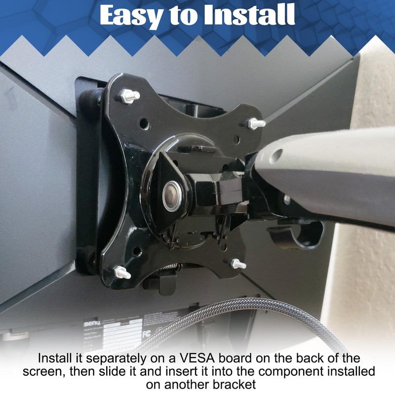Black Quick Release VESA Mount Adapter Bracket
