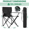 Geisoun 2 Pack Folding Camping Chairs Foldable Portable Beach Chairs