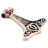 Windalf SIKVAL Pendant 3.8 cm Thor's Hammer Elegant Bronze, Fabric