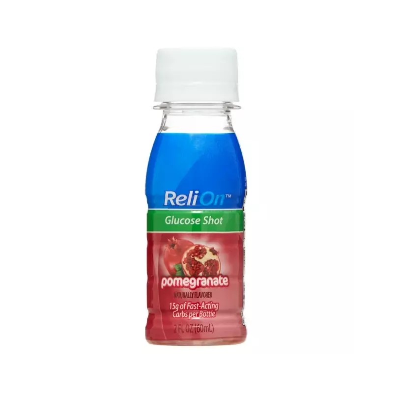 ReliOn 8ct ReliOn Glucose Shots 2oz Each, Pomegranate, 15g Fast-Acting