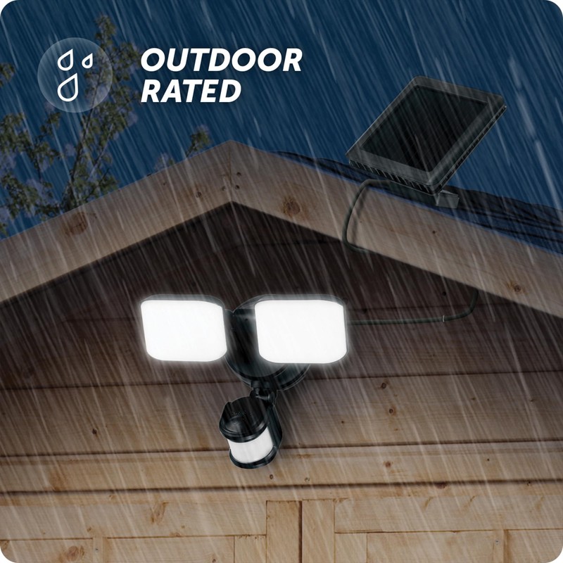 Globe Electric 17000211 19W LED Integrated Solar Powered Motion Activated