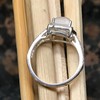 Natural Rainbow Moonstone 925 Solid Sterling Silver Engagement Ring Size