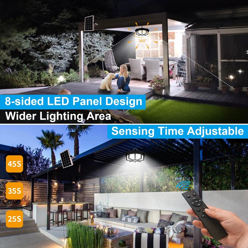 Solar Shed Light Indoor Outdoor, Aqonsie 288LED Solar Powered Motion
