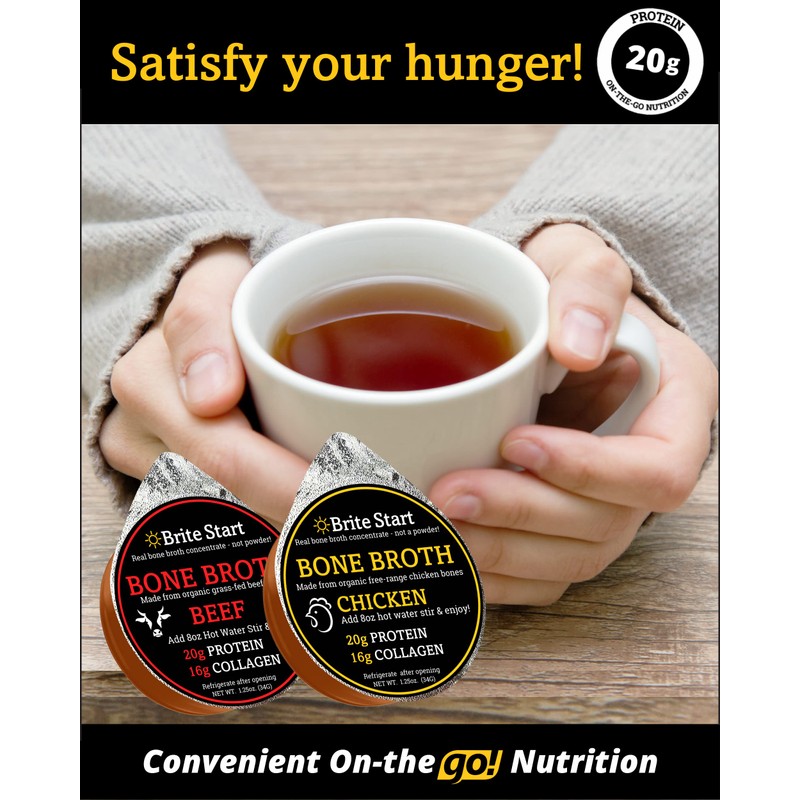 Brite Start Bone Broth - Beef Bone Broth - 12