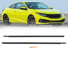 Magimaker Door Belt Molding Weatherstrip 72450-TBG-A01 72410-TBG-A01 Compatible with Honda Civic 2016 2017 2018 2019 2020 2-Door Window Trim Seal Strip