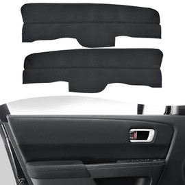 Door Panel Insert Cover Replacement for Honda Pilot 2009 2010 2011 2012 2013 2014 2015, Vinyl Leather Upholstery, Anti-scratch, Black