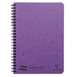 Clairefontaine - Ref 4854Z - Europa Notemaker Sidebound Notebook (120 Pages) - A5 Size, 90gsm Brushed Vellum Paper, Micro-Perforated Sheets, Lined Rulings - Lilac