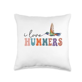 I Love Hummers Colibri Hummingbird Nature Wildlife Outdoor Throw Pillow