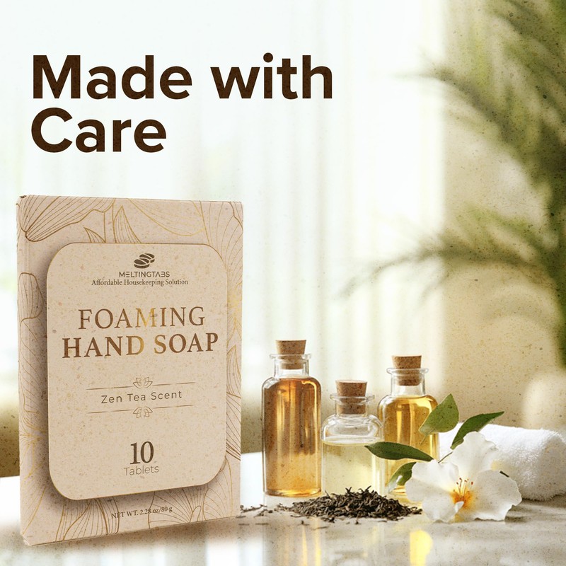 MELTINGTABS Foaming Hand Soap Tablets Refill Zen Tea Scent