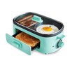 GreenLife 3-in-1 Breakfast Maker Station, Healthy Ceramic Nonstick Dual Griddles