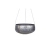 Creative Co-Op Grey & Gold Hanging Iron Planter