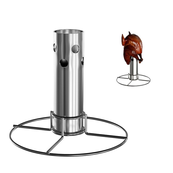 BBQ Future Beer Can Chicken Holder for Charbroil Turkey Fryer Accessories 4897766R06, Stainless Steel Chicken Roaster Stand for Charbroil Big Easy Turkey Fryer - Turkey Infuser Stand Barbeque
