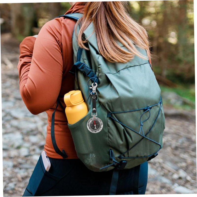 Sosoport Camping Accessory Durable Keychain Compass Portable Hiking Compass for