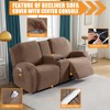 VANSOFY Recliner Loveseat Cover with Middle Console Stretch Reclining Sofa