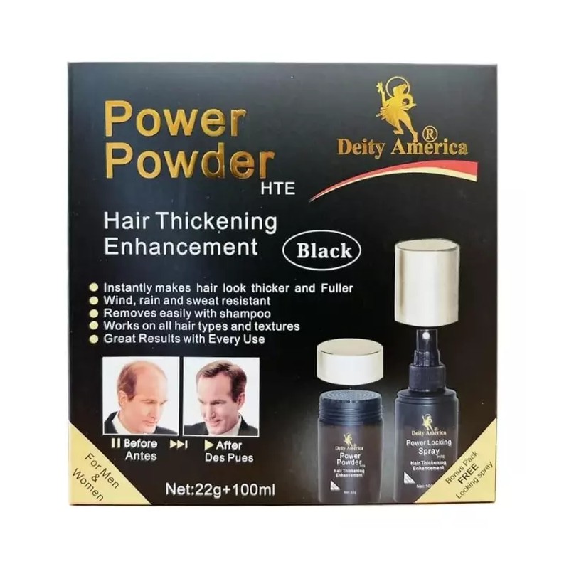 Deity America Hair Thickening Enhancement Black Color 2 Set (22g