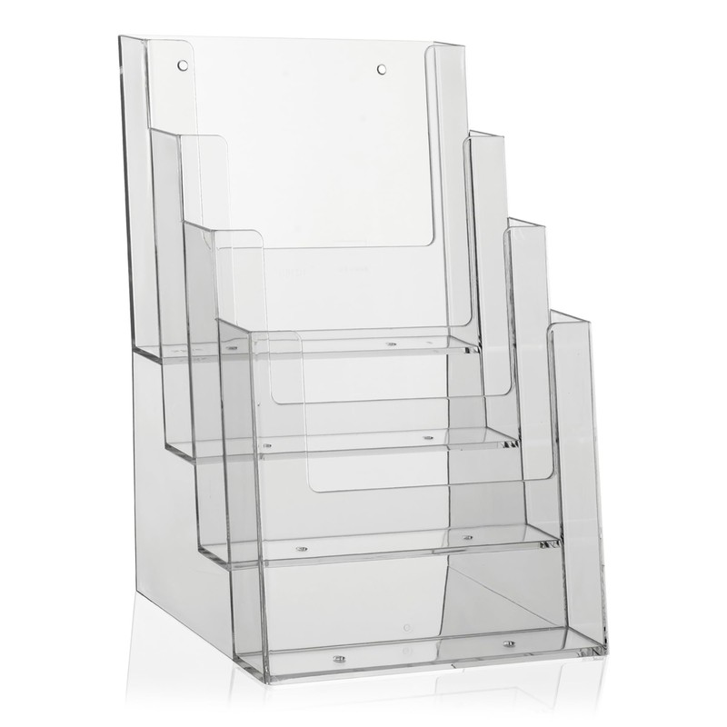 Brochure Holder A5 4-Tier Leaflet Stand Flyer Stand