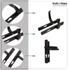 KOTARBAU® Handle Pair 72 mm with Long Plate Black for