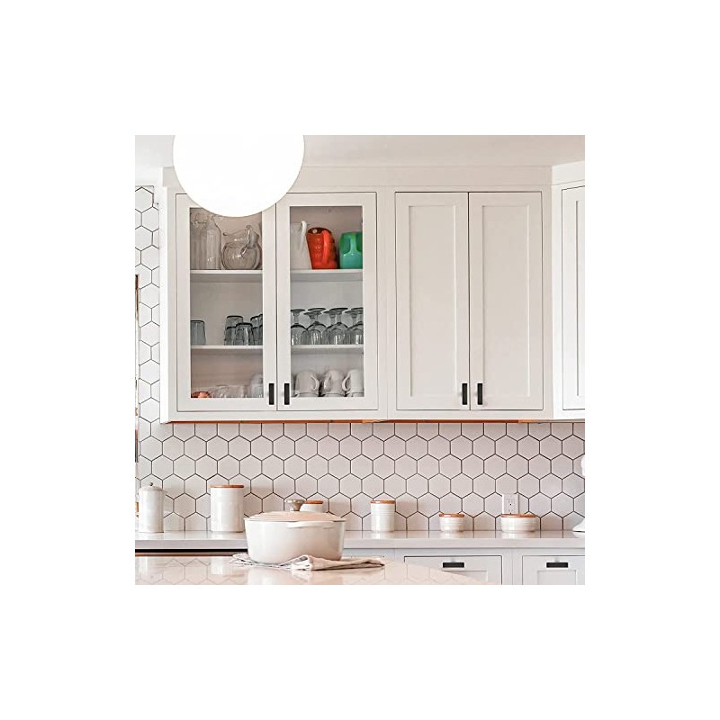 Ravinte 10 Pack Black Square Bar Cabinet Knobs 2 Inch