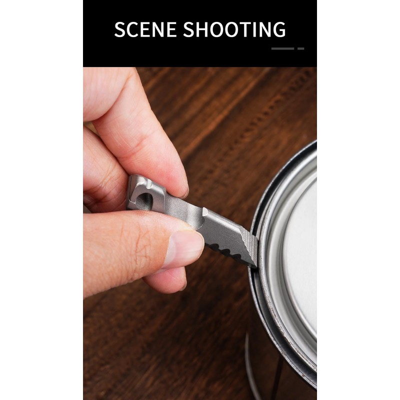 ainhue A23 Mini Pry Bar Bottle Opener, TC4 Titanium Prism