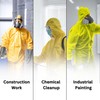 Zimchado Yellow Coverall Chemical Suit With Reusable Acid Resistant Gloves