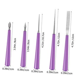 SHINEOFI 5pcs Diamond Bead Reamer Set Durable Beading Tools for Enlarging and Polishing Bead for Jewelry Making and DIY Crafts