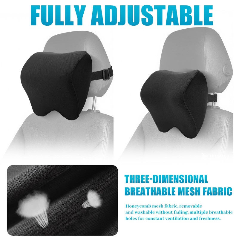 Mumjooyi Car Neck Pillow, Car Headrest Pillow, Soft Car Headrest
