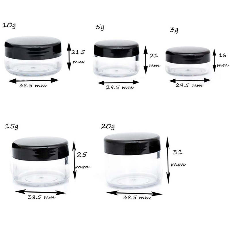 ZEJIA 5 Gram Sample Containers with Lids, 100PCS Mini Makeup