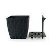 TREATLIFE HOME 2-Pack Hand Woven Wicker Planters with Self-Watering System,