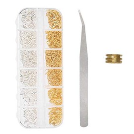 Herramientas Bisuteria De Acero Para Collares Kit De Fabricación Anillo De Salto Cierre Pinza Y Argolla 1 Caja Anillos De Salto De Aleación Diy Kit De Fabricación De Joyas (No Equipado Con Alicates)