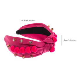scicent Hair Bands Wide Knotted Fashion Alice Bands Stylish Hairbands Non-Slip Head Bands Vintage Crystal Hair Hoops Hair Accessories for Party Wedding Wonderful Gift for Friends - 26720