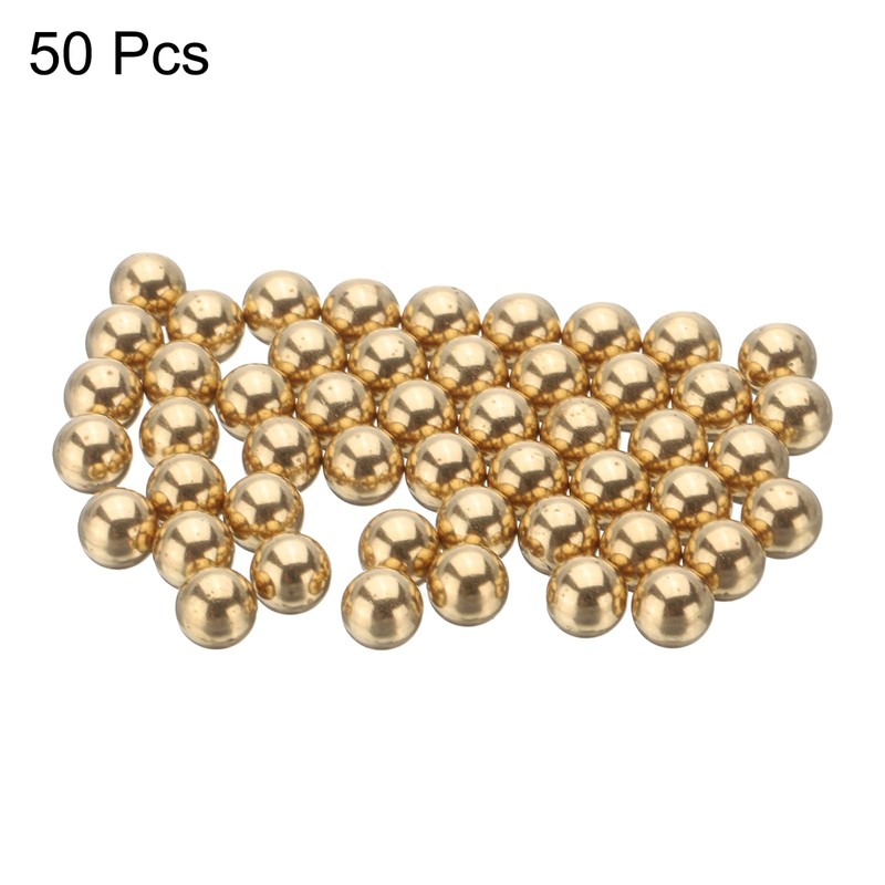 sourcing map 50 Pcs 5 mm Bearing Balls H62 Brass