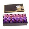 Jabón De Rosas Con Degradado Morado, Jabón Artesanal Caja De