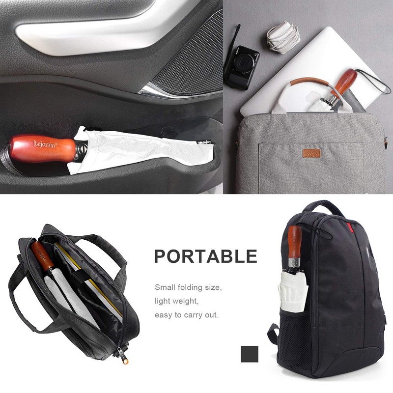 Lejorain Large Reverse Umbrella -50 Inch Windproof Folding Inverted Umbrella