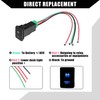 Hihaha Reverse Light Button Switch Motor Boat Switch with Cable