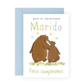 Central 23 de cumpleaños para mi esposo - Para mi increíble esposo - Tarjetas de felicitación para mi pareja - de cumpleaños de mi esposa - Regalos para él y hombres - Incluye pegatinas divertidas