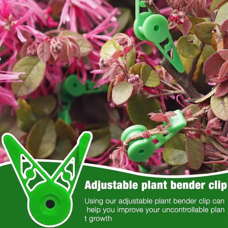 Hinapan 40 Pieces Adjustable Plant Bender Clips, 360 Degree Plant