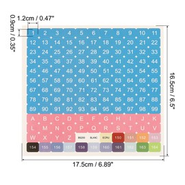 PATIKIL 447 Color Diamond Painted Number Stickers, 2 Sets Multi-Colors Diamond Painted Storage Containers Number Labels for Diamond Painted Accessories