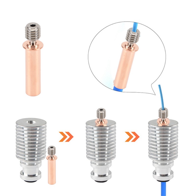 4pcs 3D Printer All Metal Heatbreak Professional Copper Alloy Extruder