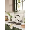 Peerless Parkwood Black Kitchen Faucet, 2-Handle, Matte Black, 360 Swivel,