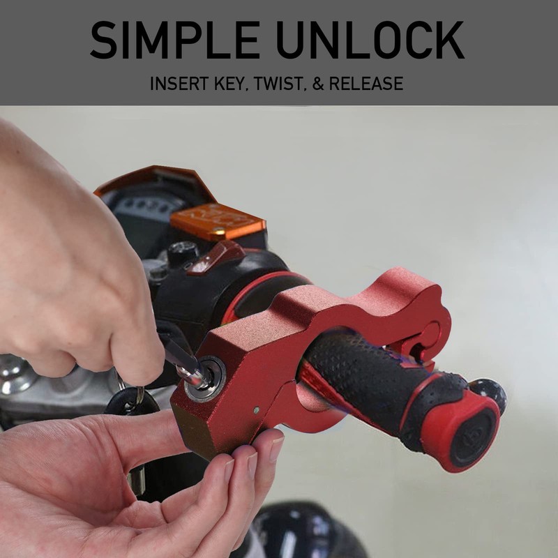 Motorcycle Locks Anti Theft: CNC Heavy Duty Handlebar Throttle Grip