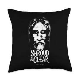 Shroud Of Turin Face of Jesus Christ Catholic Throw Pillow