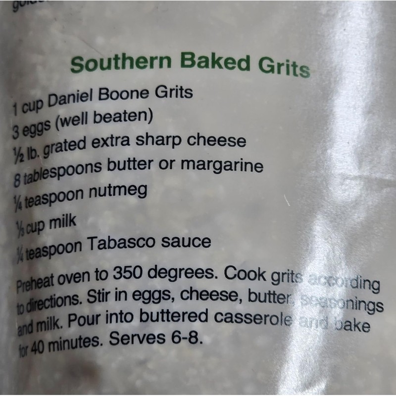 Daniel Boone Fresh Coarse Stone Ground White Corn Grits 2/2