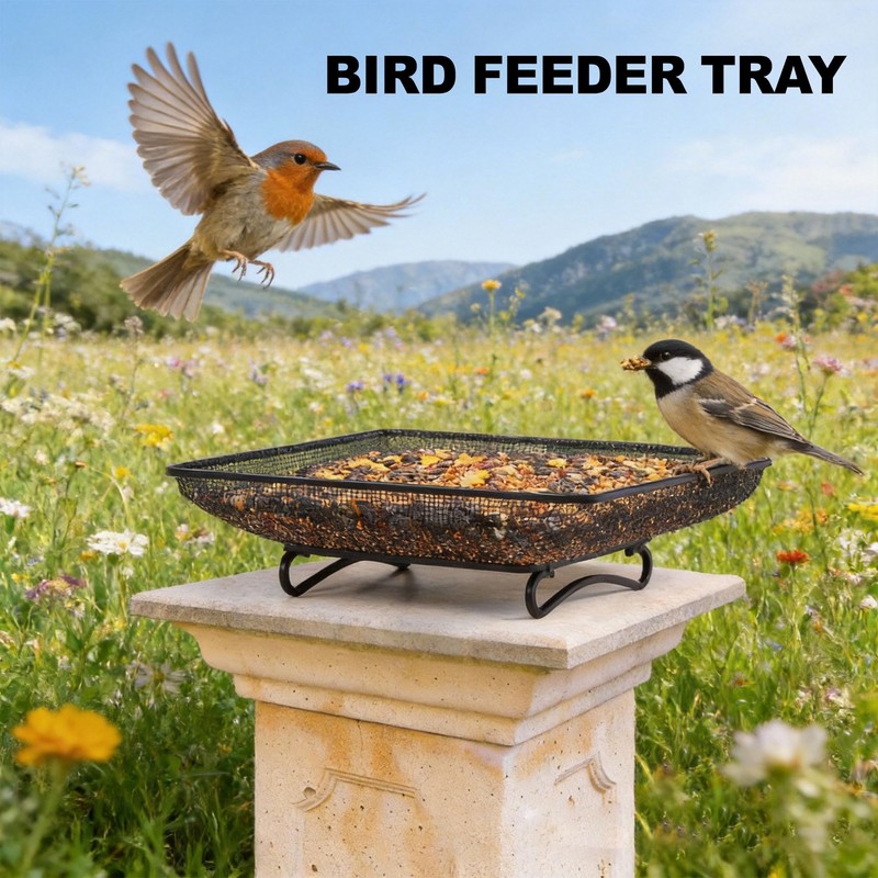 2 Pcs Deck Railing Bird Feeder Tray for Balcony 7