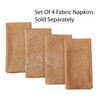 Newbridge Gold Tremont Leaf Damask Christmas Fabric Napkins, Set of